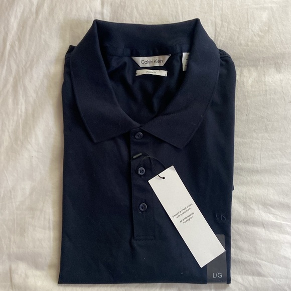 🆕 Calvin Klein Classic Fit Smooth Cotton Short Sleeve Polo • Men’s Size Large - Picture 7 of 7